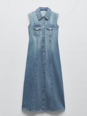 Zara denim maxi dress